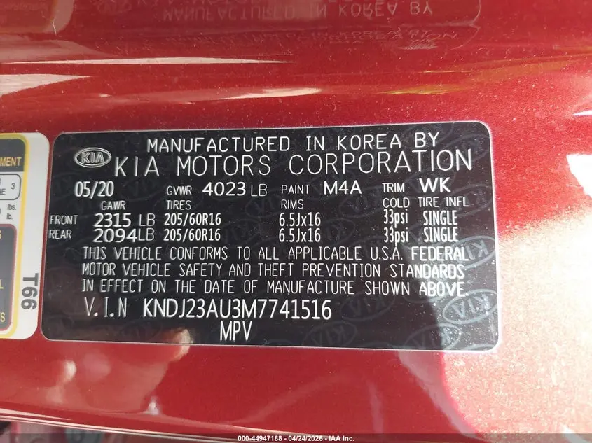2021 KIA SOUL LX