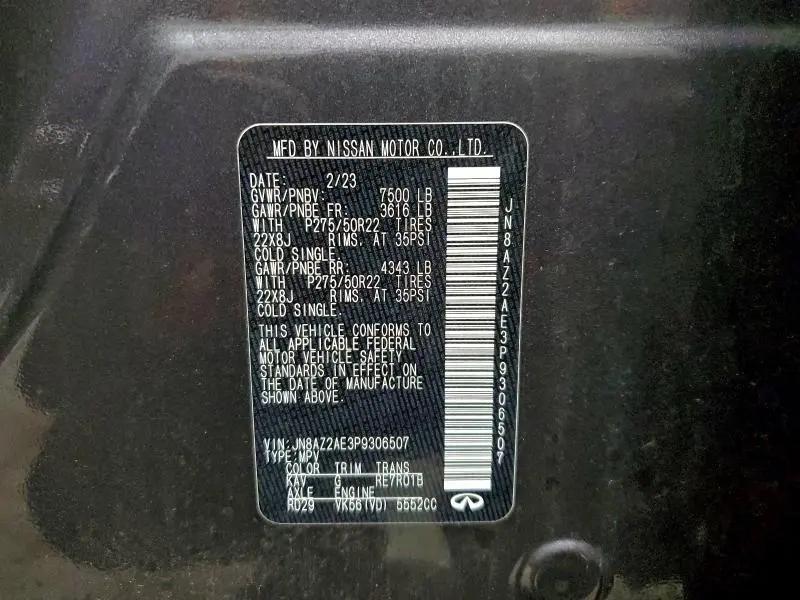 2023 INFINITI QX80 LUXE  