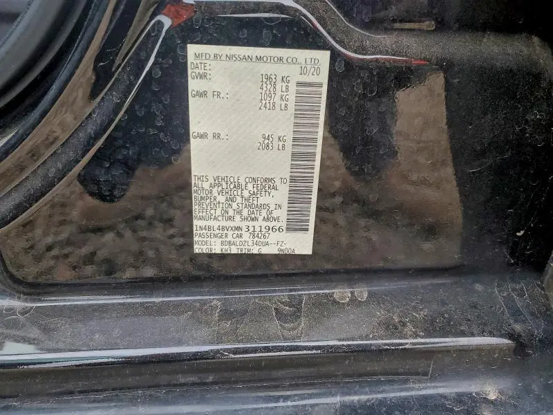 2021 NISSAN ALTIMA 2.5 S  