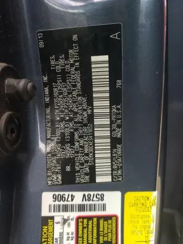 2014 TOYOTA SIENNA XLE  