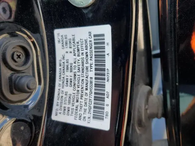2016 HONDA CIVIC EX  