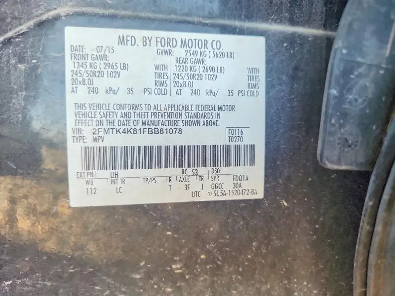 2015 FORD EDGE TITANIUM  