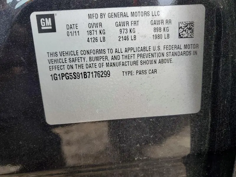 2011 CHEVROLET CRUZE LT  