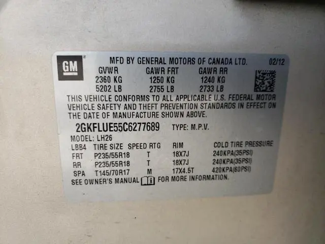 2012 GMC TERRAIN SLT  