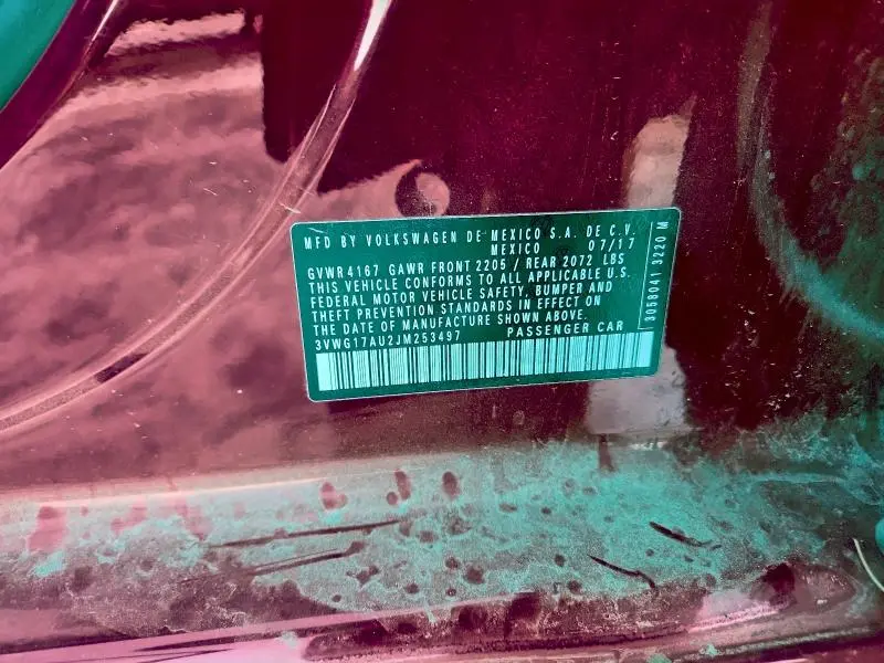 2018 VOLKSWAGEN GOLF S  