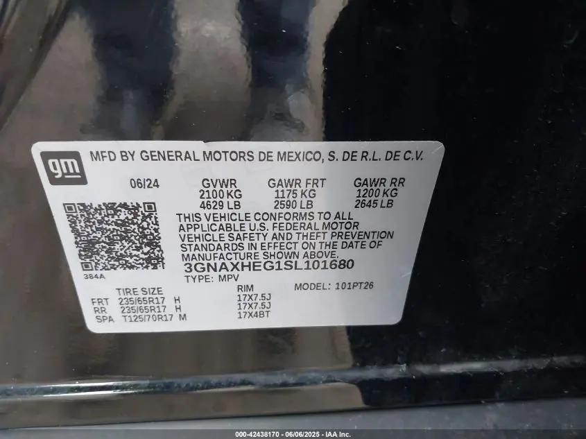 2025 CHEVROLET EQUINOX FWD LT