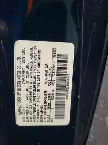 2011 INFINITI G37 BASE  