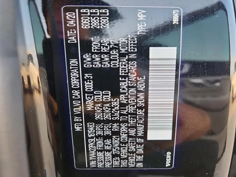 2020 VOLVO XC90 T6 MOMENTUM  