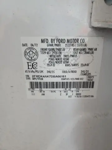 2013 FORD EDGE SPORT  