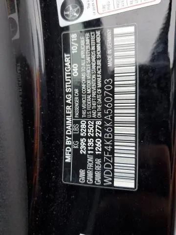 2019 MERCEDES-BENZ E 300 4MATIC  