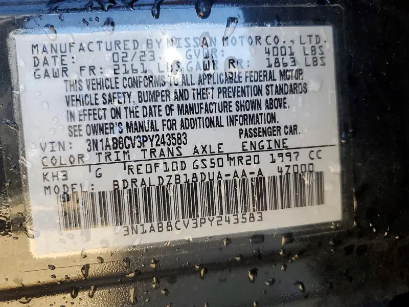 2023 NISSAN SENTRA SV  