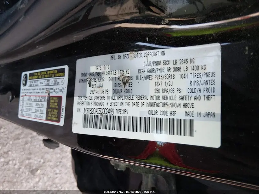 2011 MAZDA CX-9 TOURING