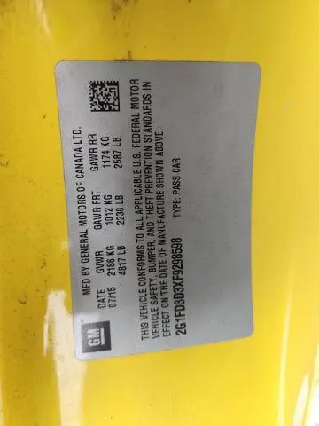 2015 CHEVROLET CAMARO LT  