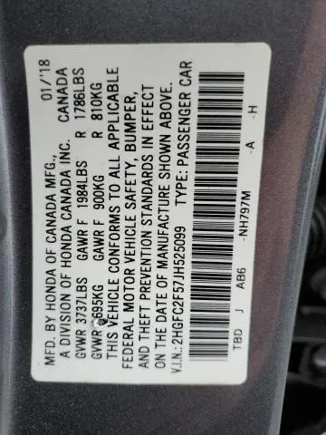 2018 HONDA CIVIC LX  