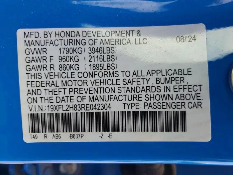 2024 HONDA CIVIC SPORT  