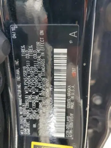 2010 TOYOTA HIGHLANDER LIMITED  