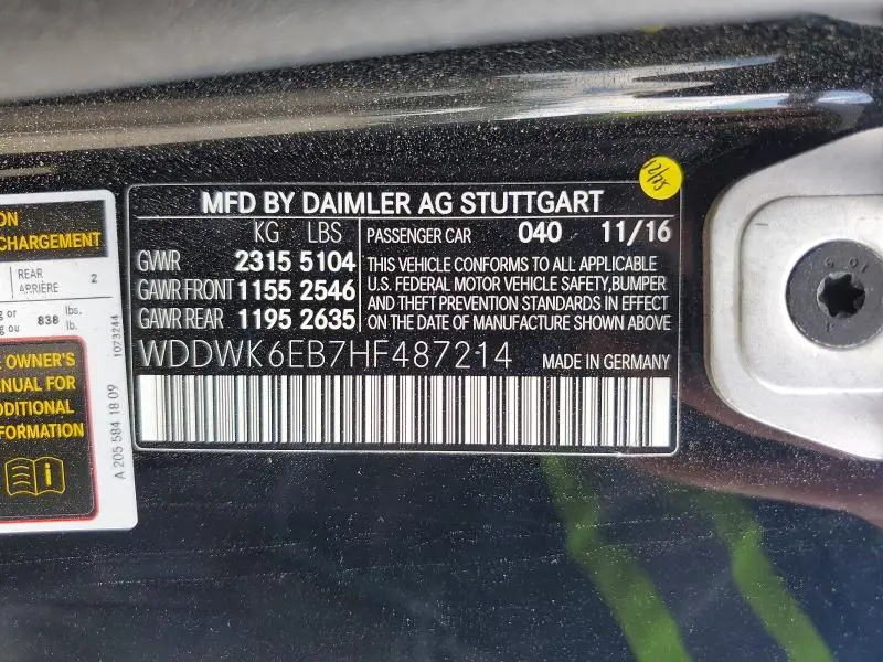 2017 MERCEDES-BENZ C 43 4MATIC AMG  