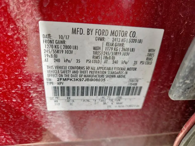 2018 FORD EDGE TITANIUM  