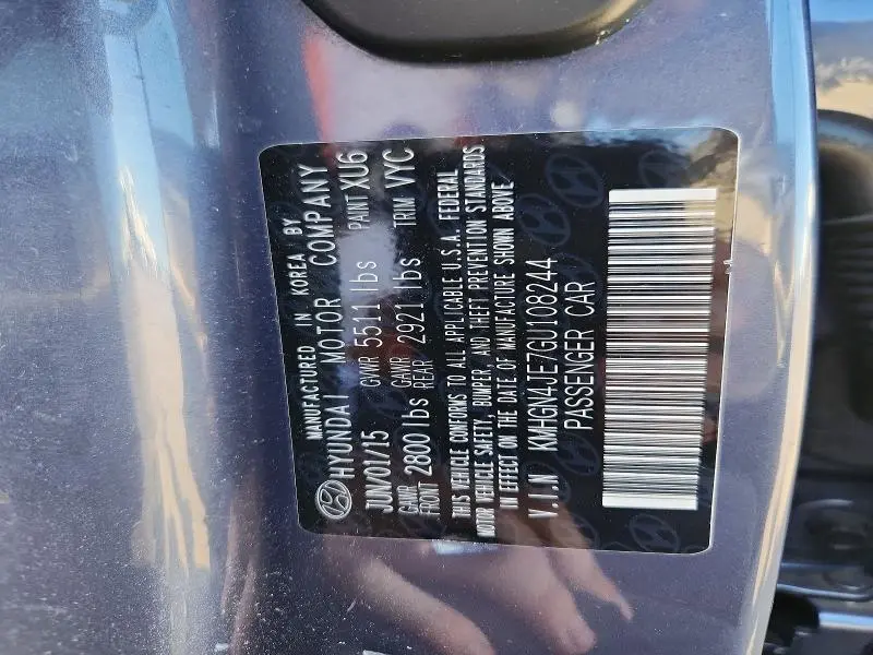 2016 HYUNDAI GENESIS 3.8L  