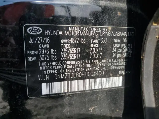 2017 HYUNDAI SANTA FE SPORT   