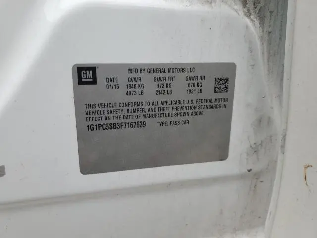 2015 CHEVROLET CRUZE LT  