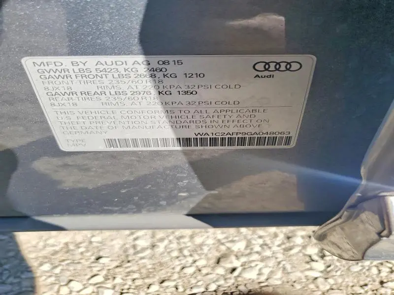 2016 AUDI Q5 PREMIUM  