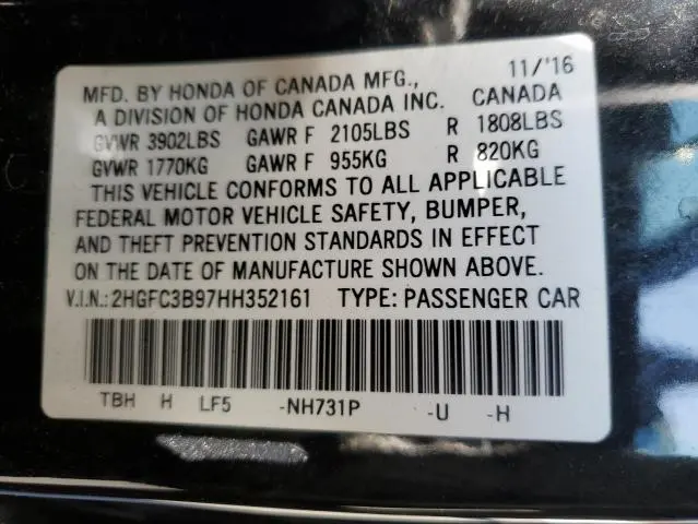 2017 HONDA CIVIC TOURING