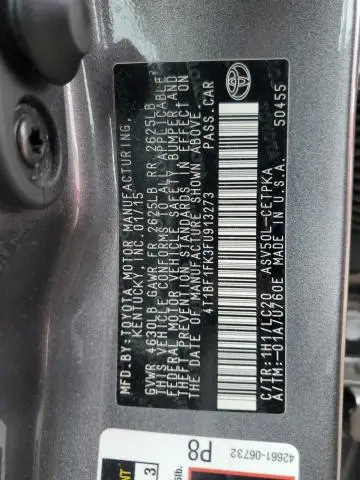 2015 TOYOTA CAMRY LE  