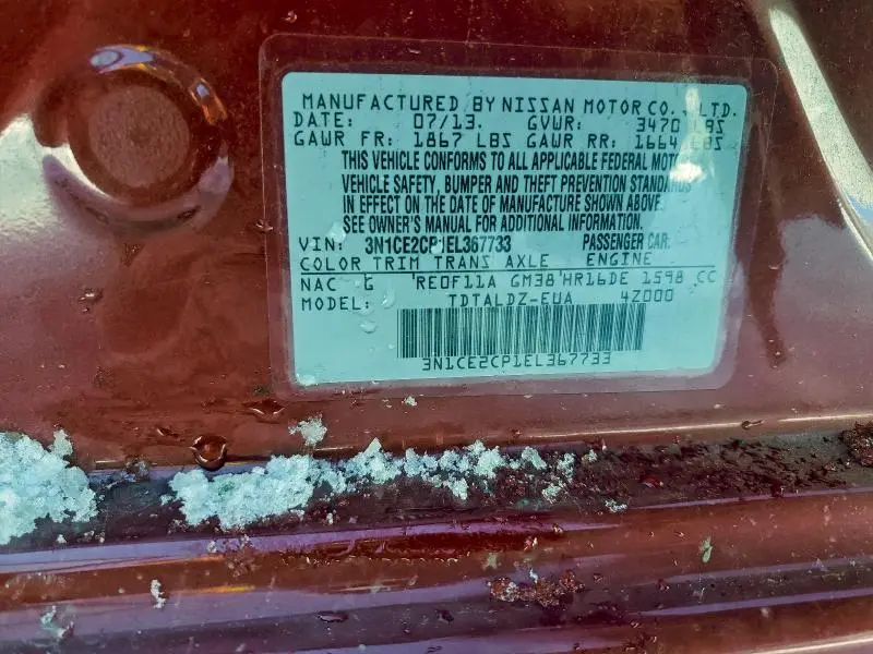 2014 NISSAN VERSA NOTE S  