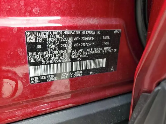 2021 TOYOTA RAV4 LE  