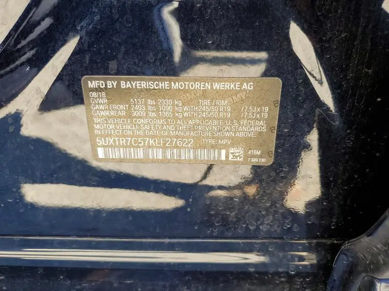 2019 BMW X3 SDRIVE30I  