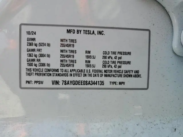 2025 TESLA MODEL Y   