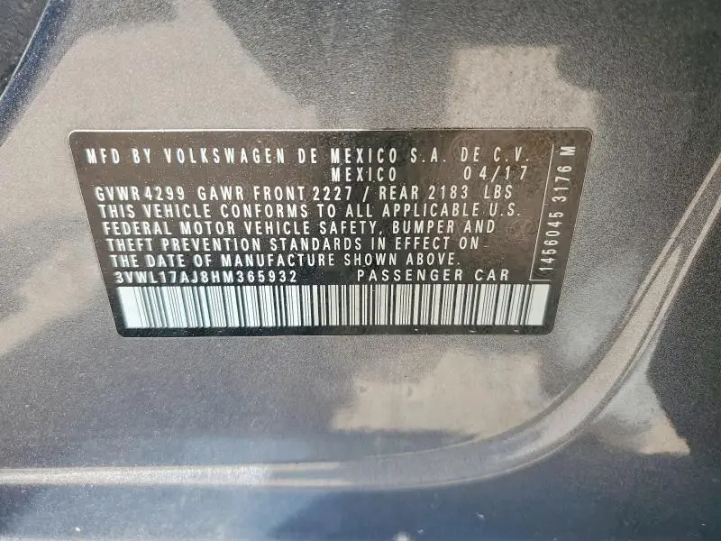 2017 VOLKSWAGEN JETTA SEL  