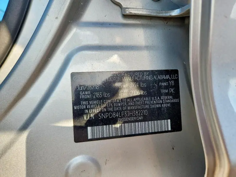 2018 HYUNDAI ELANTRA SEL  