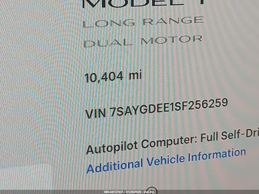 2025 TESLA MODEL Y LONG RANGE DUAL MOTOR ALL-WHEEL DRIVE