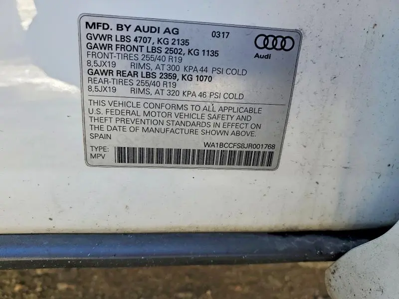 2018 AUDI Q3 PREMIUM  