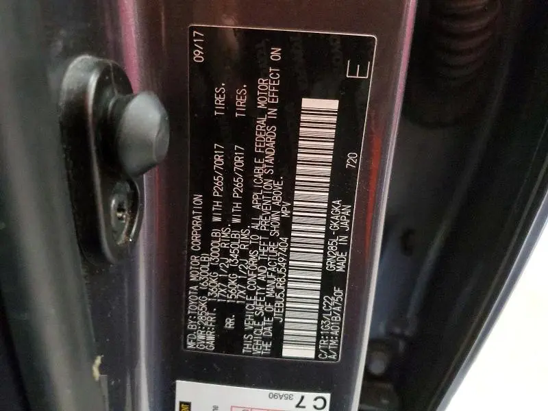 2018 TOYOTA 4RUNNER SR5/SR5 PREMIUM  