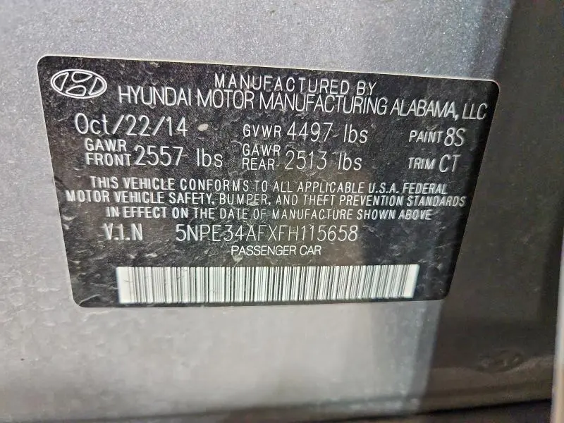 2015 HYUNDAI SONATA LIMITED  