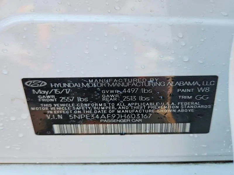 2018 HYUNDAI SONATA LIMITED  