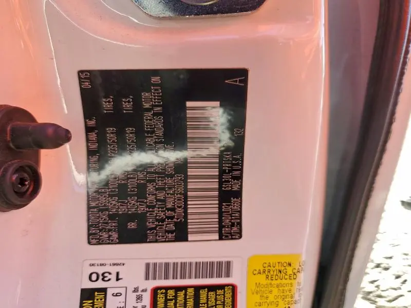 2015 TOYOTA SIENNA SPORT  