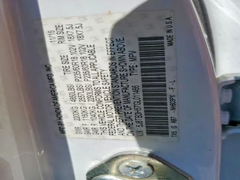 2016 ACURA RDX TECHNOLOGY  