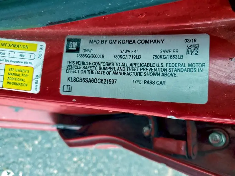 2016 CHEVROLET SPARK LS  