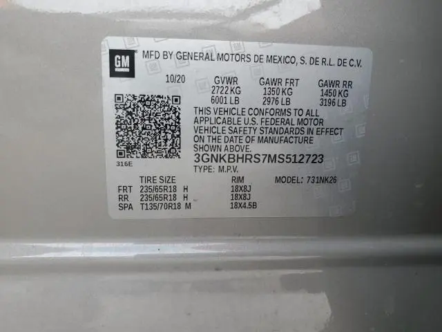 2021 CHEVROLET BLAZER 2LT