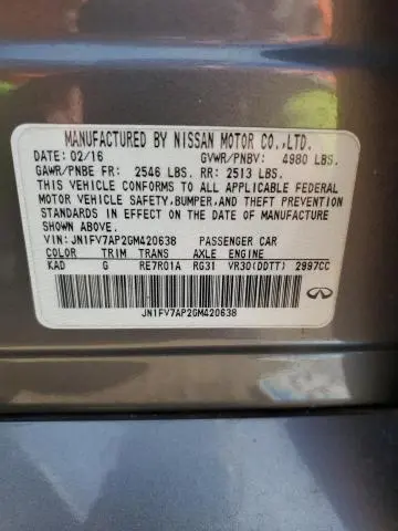 2016 INFINITI Q50 RED SPORT 400