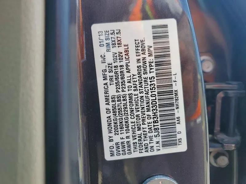 2013 ACURA RDX   