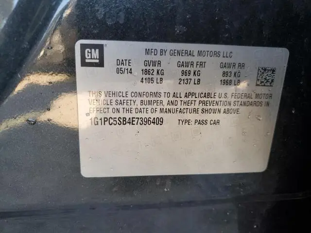 2014 CHEVROLET CRUZE LT  