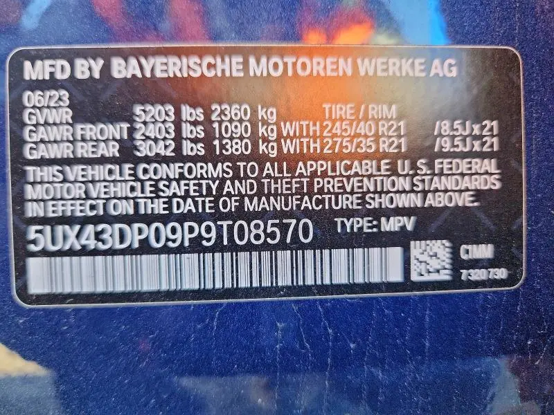 2023 BMW X3 SDRIVE30I  