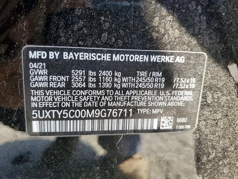 2021 BMW X3 XDRIVE30I  