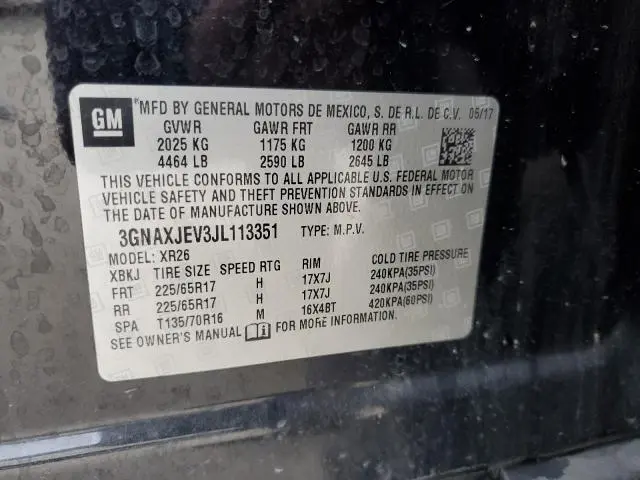 2018 CHEVROLET EQUINOX LT  