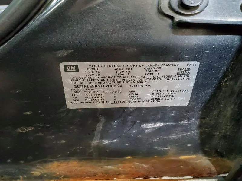 2017 CHEVROLET EQUINOX LS  